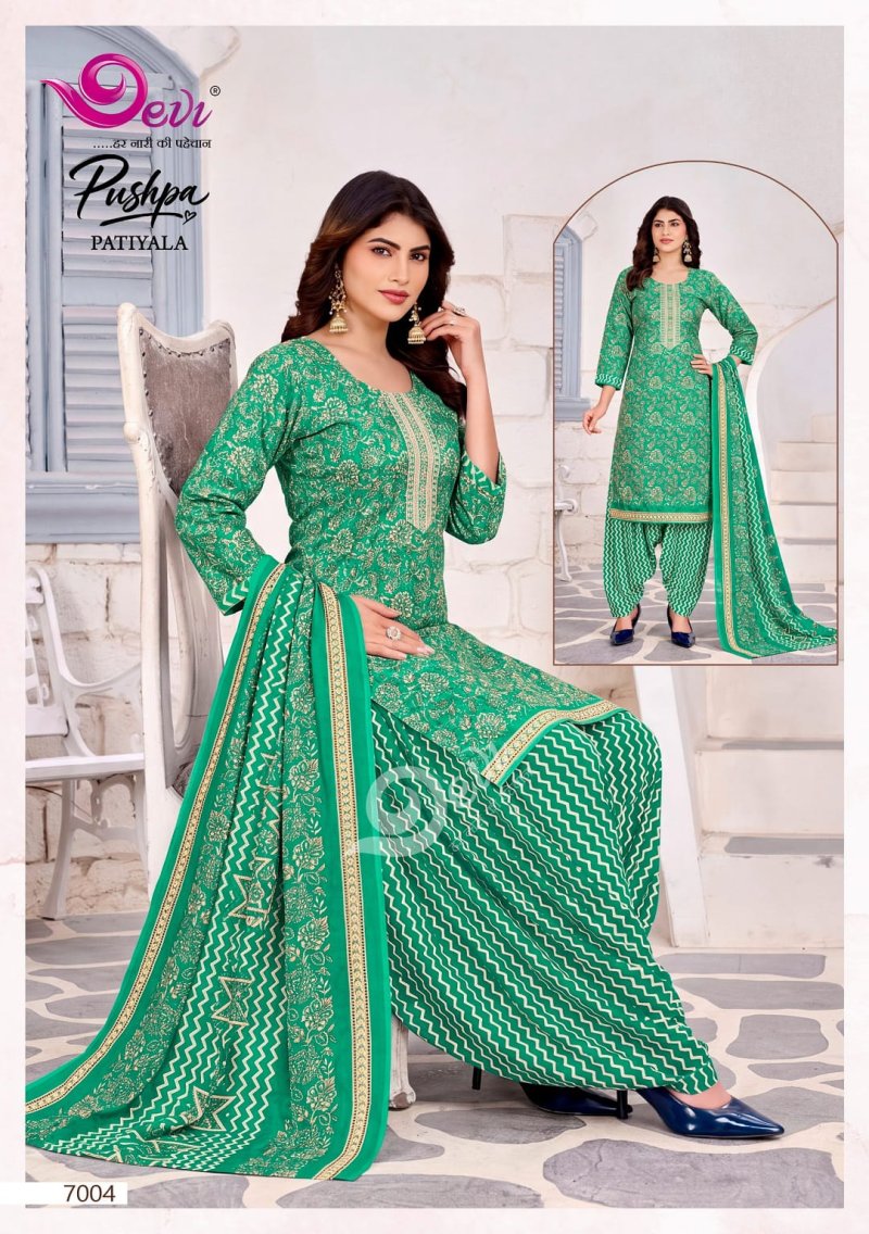 Pushpa Vol 7 By Devi Indo Cotton Printed Readymade Dress 